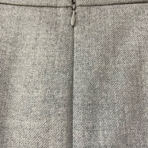 J. Crew Gray Pencil Wool  Skirt Front Zip Pockets Sz 0 - Picture 7 of 7